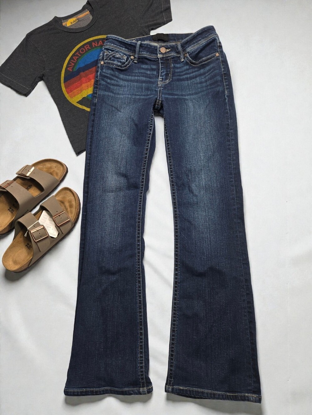 Buckle Black Bootcut Dark Blue Jean Low Rise Size 27 X 32 Fit No. 53 - Picture 12 of 12